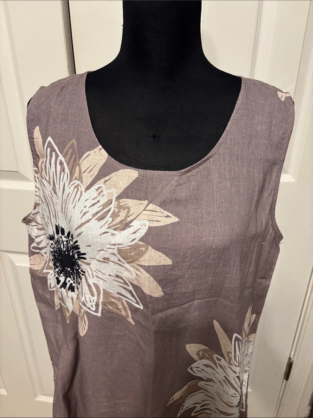 Coldwater Creek Bold Impressions Petite Linen Dress - Picture 2 of 10